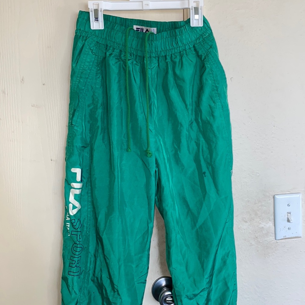 Green Fila Sweatpants